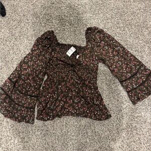 Floral Smocked Women's Top